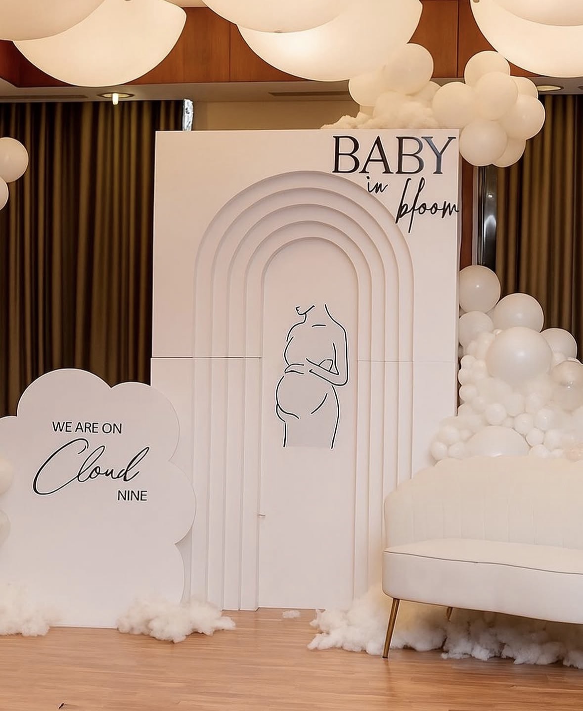 Baby in Bloom baby shower backdrop